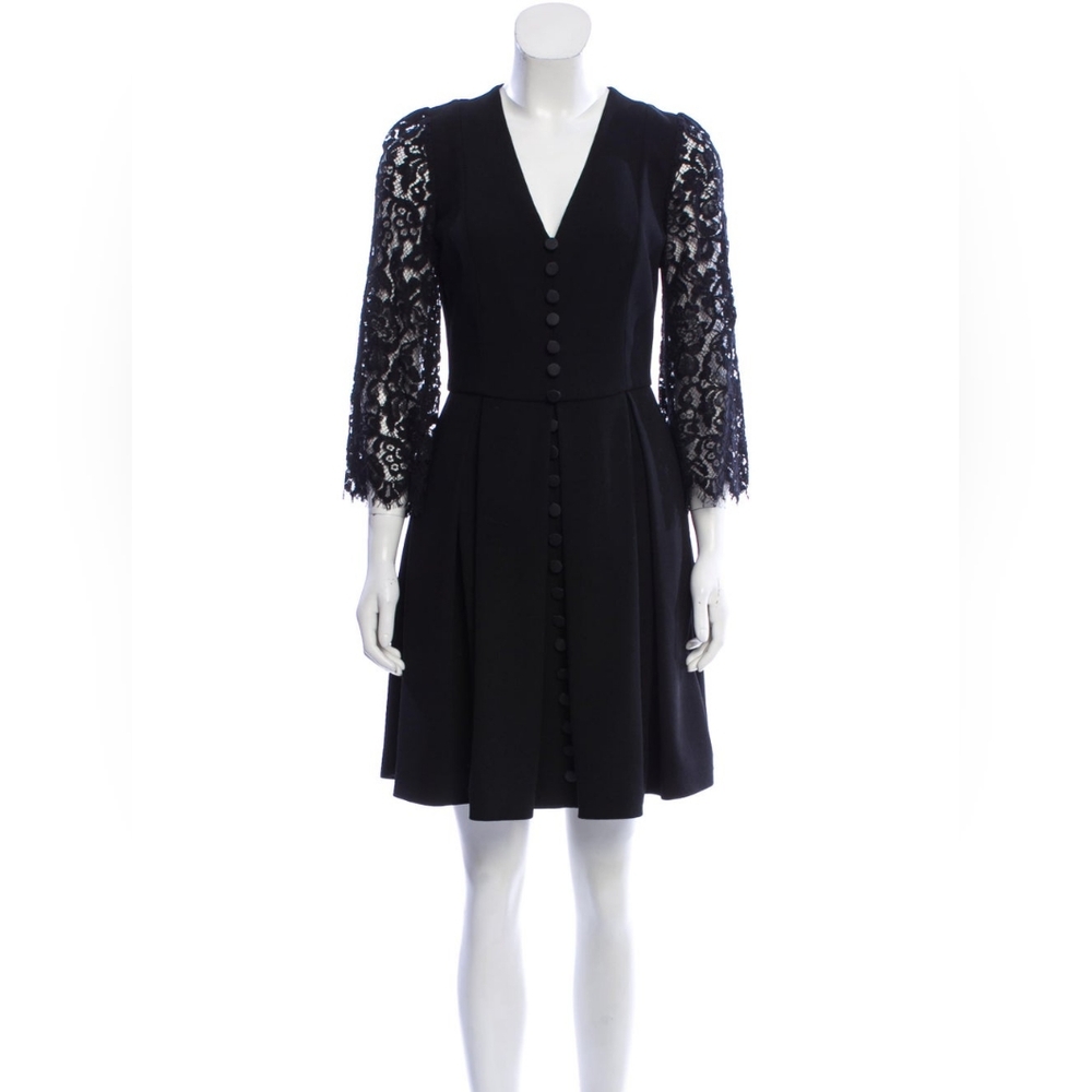 Black Dolce & Gabbana dress lace sleeves great condition size US 6 US 8 Medium